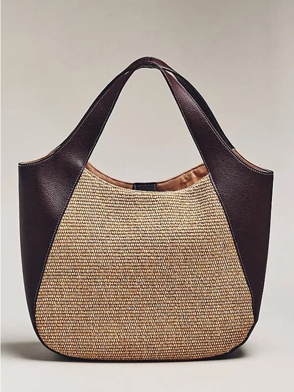 Sonia Medium Slouchy Tote Bag: Raffia Edition